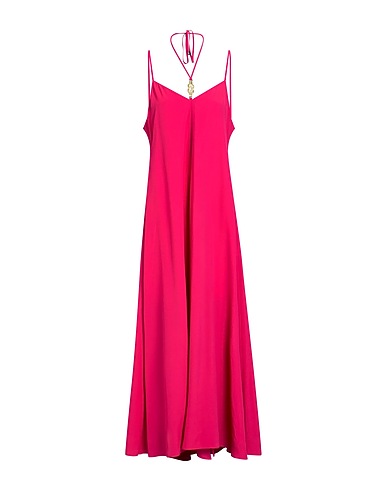 SIMONA CORSELLINI Long dress Fuchsia 83% Acetate, 17% Silk