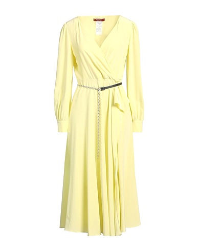 MAX MARA STUDIO Midi dress Pastel yellow 100% Silk