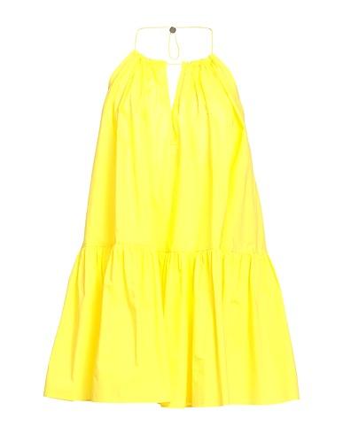 PATRIZIA PEPE Vestito corto Giallo 100% Cotone