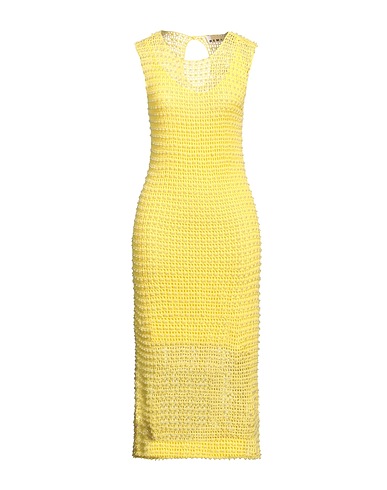 REMAIN BIRGER CHRISTENSEN Midi dress Yellow 100% Organic cotton
