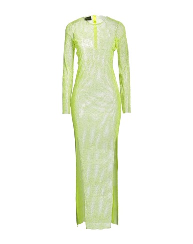 SANTA BRANDS Langes Kleid Limettengrün 50% Andere Fasern, 30% Polyester, 20% Baumwolle