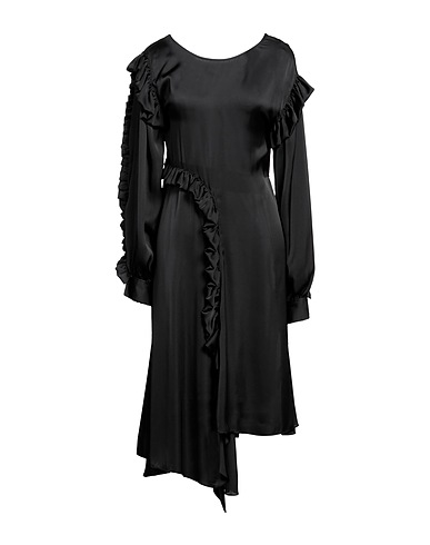 REMAIN BIRGER CHRISTENSEN Midi-Kleid Schwarz 100% Recyceltes Polyester