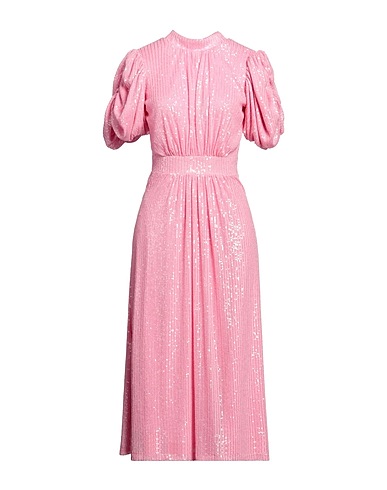 ROTATE BIRGER CHRISTENSEN 미디 원피스 핑크 96% 재생 폴리에스터, 4% 엘라스테인