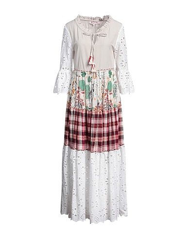 CONNOR & BLAKE Long dress Light grey 100% Cotton