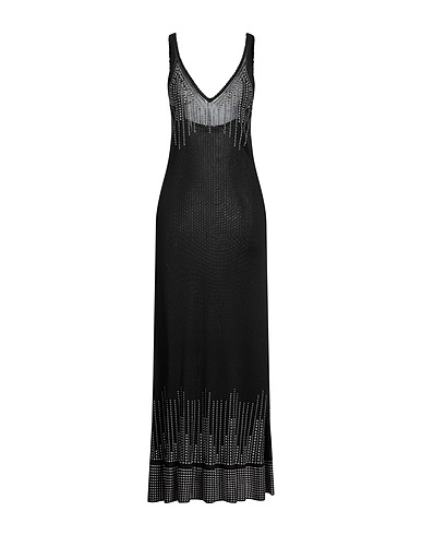 RABANNE Vestito lungo Nero 100% Viscosa
