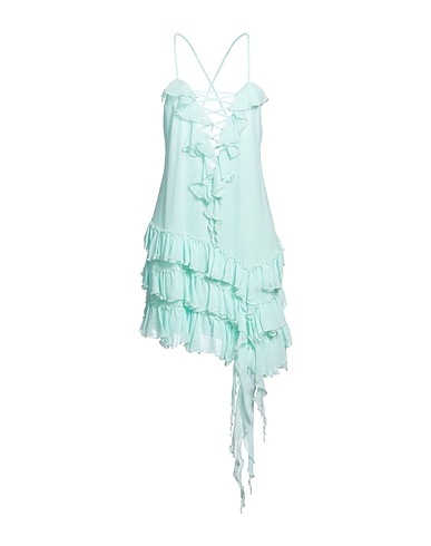 AMEN Short dress Light green 100% Silk