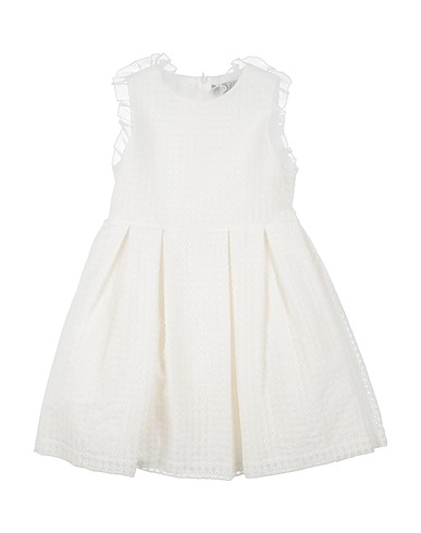 SIMONETTA Dress White 100% Polyester, Polyamide