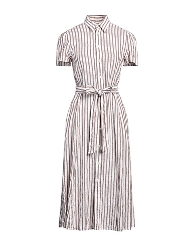 POLO RALPH LAUREN Midi dress Brown 100% Linen