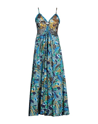 CONNOR & BLAKE Long dress Slate blue 100% Cotton