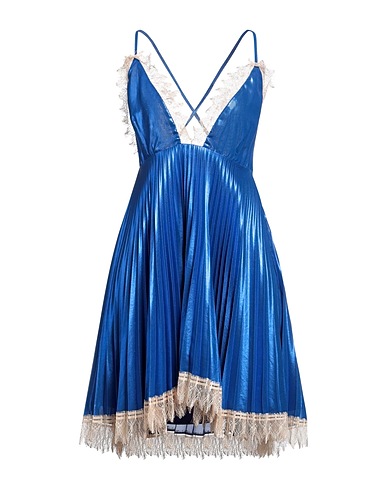 JIJIL Short dress Bright blue 100% Polyester, Acetate, PBT - Polybutylene terephthalate