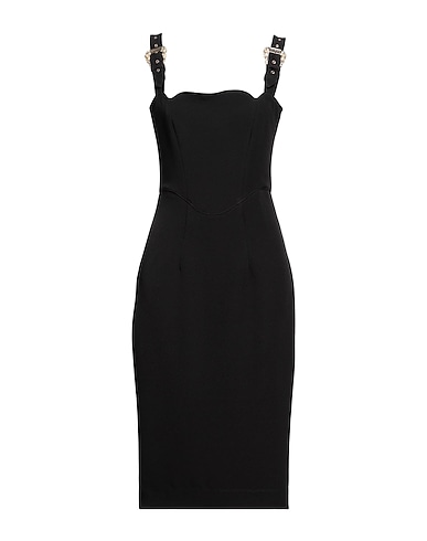 VERSACE JEANS COUTURE Midi dress Black 95% Polyester, 5% Elastane