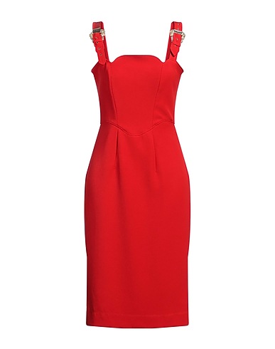 VERSACE JEANS COUTURE Midi dress Red 95% Polyester, 5% Elastane