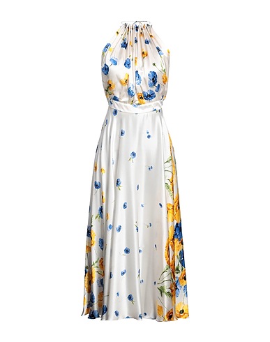 RAQUEL DINIZ Midi dress White 78% Acetate, 22% Viscose