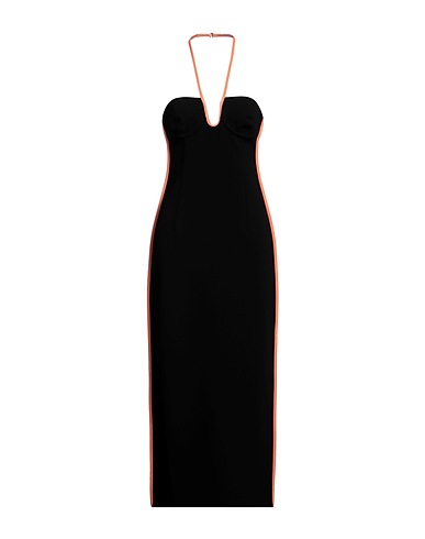 PARIS GEORGIA Long dress Black 63% Triacetate, 37% Polyester, Polyurethane