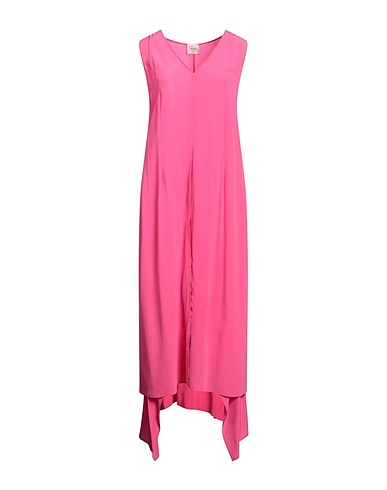 ALYSI Midi dress Fuchsia 100% Silk
