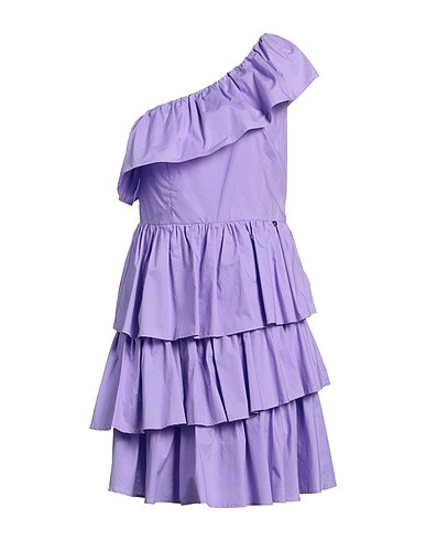 LIU •JO One-shoulder dress Lilac 100% Cotton