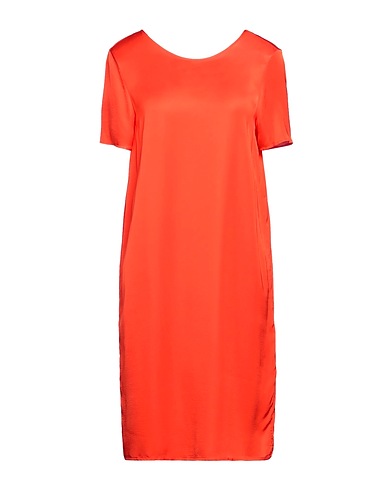 MANILA GRACE Vestito midi Arancione 100% Viscosa