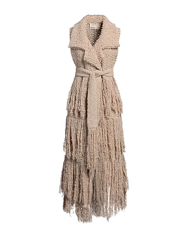 SHERPA Midi dress Beige 88% Cotton, 12% Polyamide