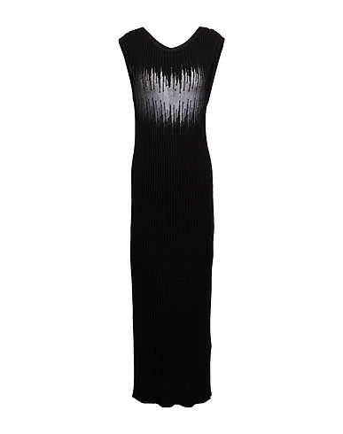 GAëLLE Paris Midi dress Black 78% Viscose, 10% Polyamide, 10% Polyester, 2% Cotton