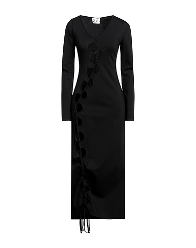 AVAVAV Midi dress Black 73% Viscose, 22% Polyamide, 5% Elastane
