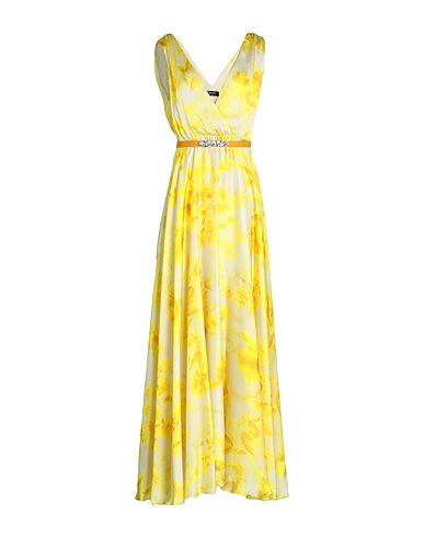 LIU •JO Langes Kleid Gelb 100% Polyester