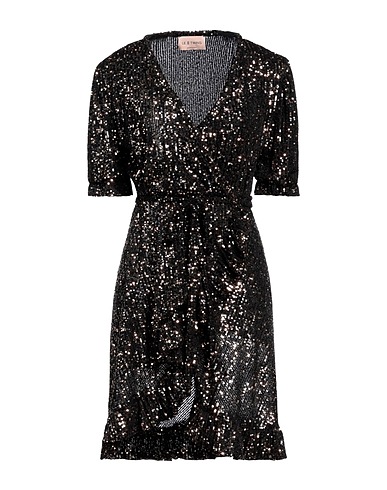 LE TWINS Vestito corto Nero 100% Poliammide