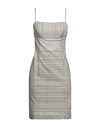 MISSONI Short dress Taupe 65% Viscose, 18% Polyester, 17% Polyamide