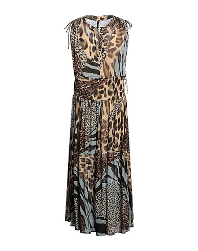 MANILA GRACE Long dress Sand 100% Cotton