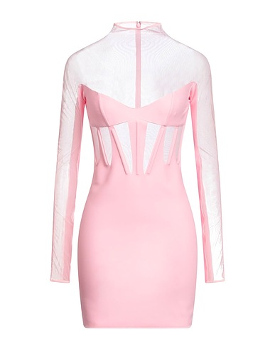 MUGLER Short dress ROSA CHIARO 78% Polyamide, 22% Elastane
