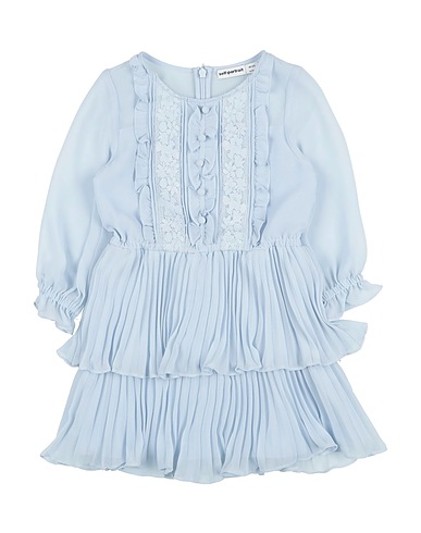 SELF-PORTRAIT Dress Sky blue 100% Polyester
