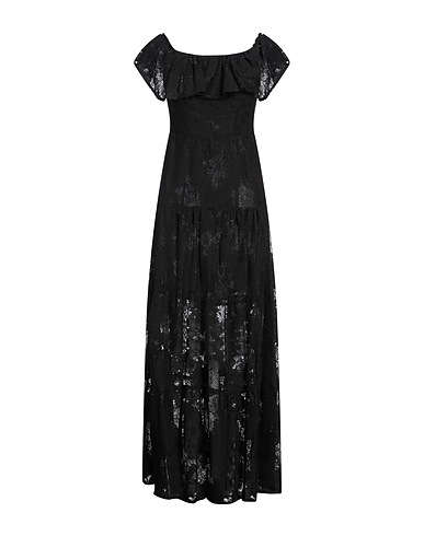 LIU •JO Long dress Black 70% Cotton, 30% Polyamide
