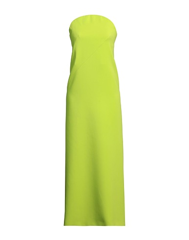 SPORTMAX Long dress Lime green 96% Viscose, 4% Elastane