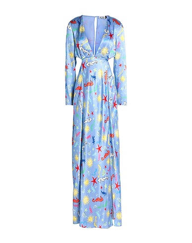 RIXO Long dress Light blue 100% Viscose