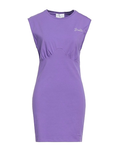 GAëLLE Paris Short dress Purple 92% Cotton, 8% Elastane