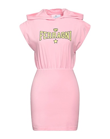 CHIARA FERRAGNI Short dress Pink 95% Cotton, 5% Elastane
