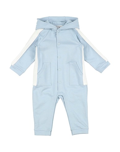 EMPORIO ARMANI Baby jumpsuit  Sky blue 100% Cotton, Polyamide, Polyester, Elastane