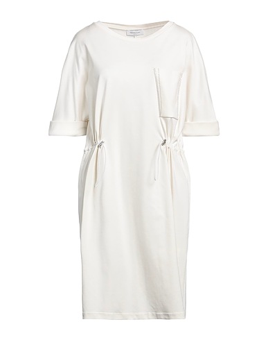 FABIANA FILIPPI Midi-Kleid Off white 100% Baumwolle, Ecobrass