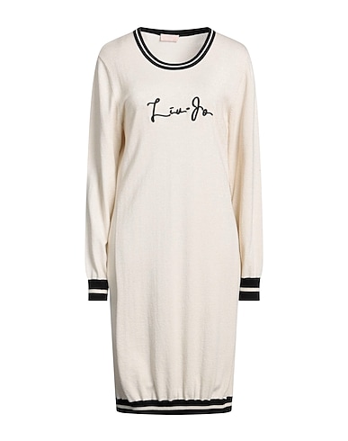 LIU •JO Midi dress Ivory 45% Polyamide, 41% Viscose, 14% Polyester