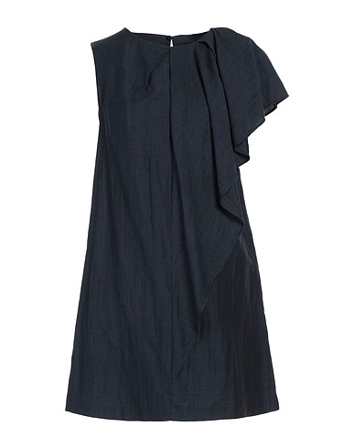 ALPHA STUDIO Short dress Navy 60% Linen, 30% Viscose, 10% Polyamide