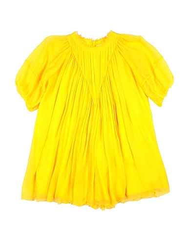 CHLOÉ Dress Yellow 100% Silk, Cotton