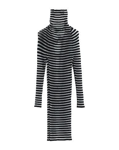 A. ROEGE HOVE Vestito midi Nero 75% Nylon, 25% Cotone