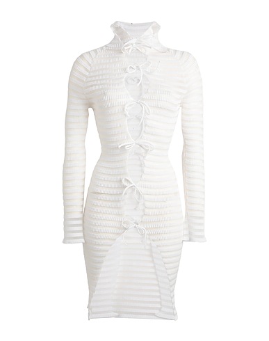 A. ROEGE HOVE Midi dress White 75% Nylon, 25% Cotton
