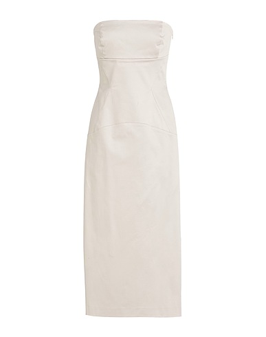 GRIFONI Elegant dress Light grey 96% Cotton, 4% Elastane