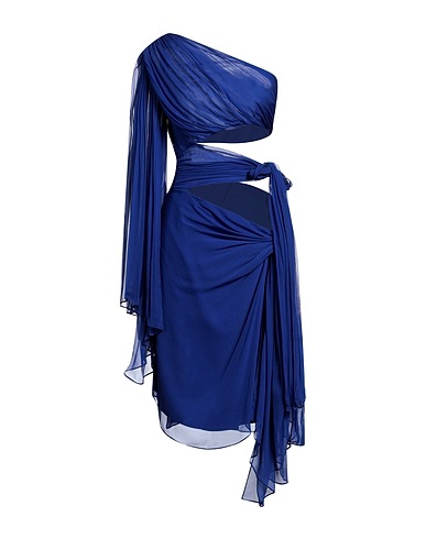 ALBERTA FERRETTI One-shoulder dress Navy blue 100% Silk