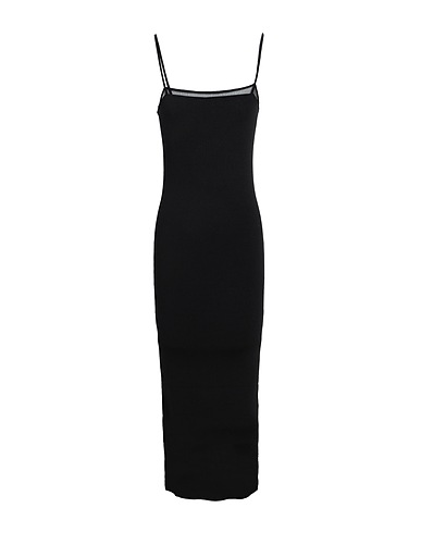 CALVIN KLEIN Midi dress Black 63% Viscose, 37% Polyamide