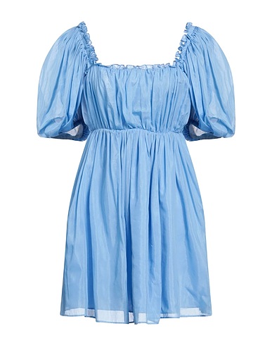 SAGE AND IVY Short dress Sky blue 70% Cotton, 30% Silk