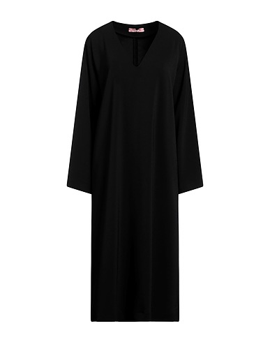 ROSÉ A POIS Vestito midi Nero 97% Poliestere, 3% Elastan