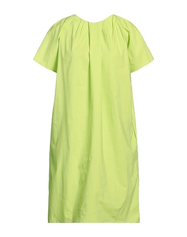 ROSÉ A POIS Kurzes Kleid Limettengrün 100% Baumwolle