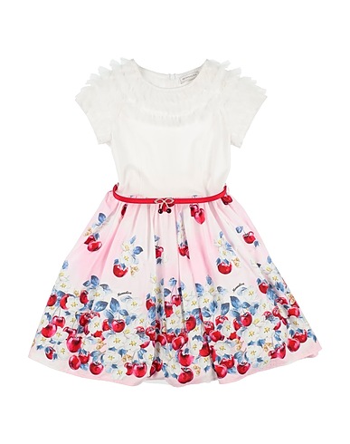MONNALISA Vestito Bianco 79% Viscosa, 18% Poliammide, 3% Elastan