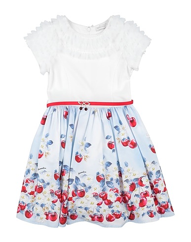 MONNALISA Vestito Celeste 79% Viscosa, 18% Poliammide, 3% Elastan